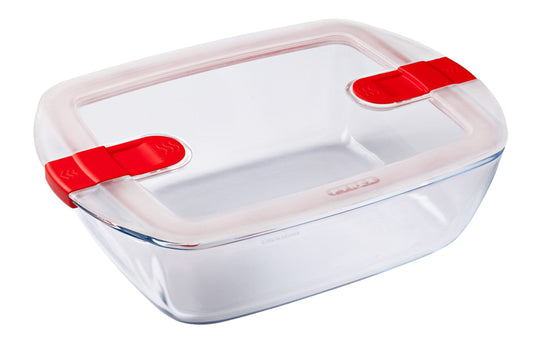 Rectangular base glass storage containers - Cook & Heat Range compatible