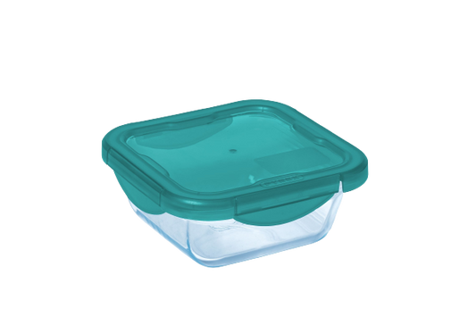 Square glass dish with waterproof lid - Cook & Go