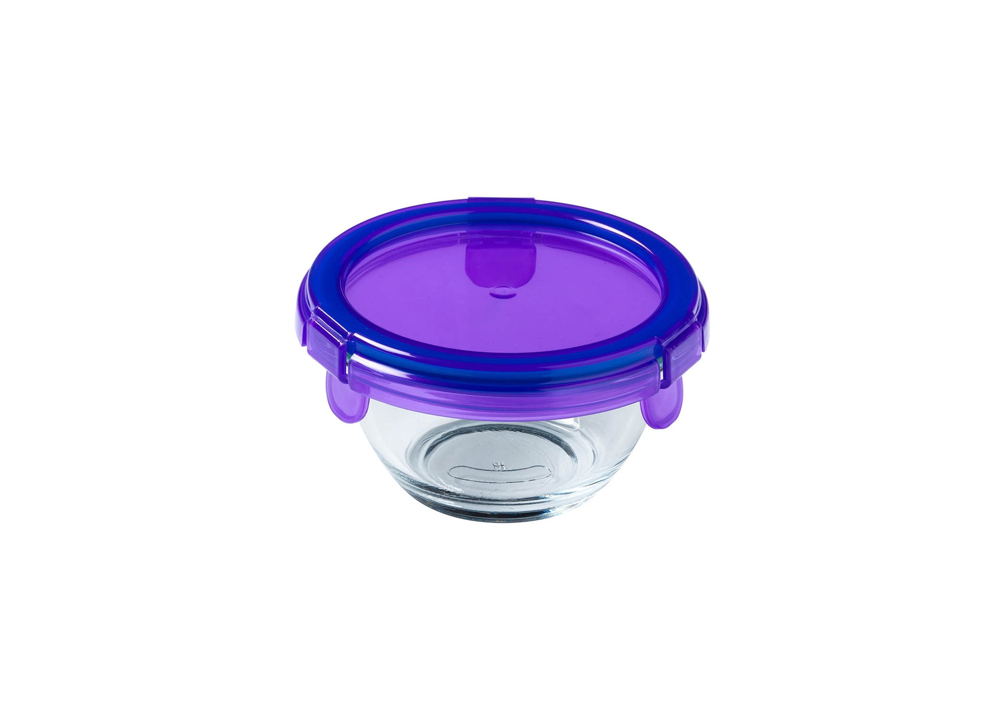 Круглый контейнер My First Pyrex Round Dish с фиолетовой крышкой