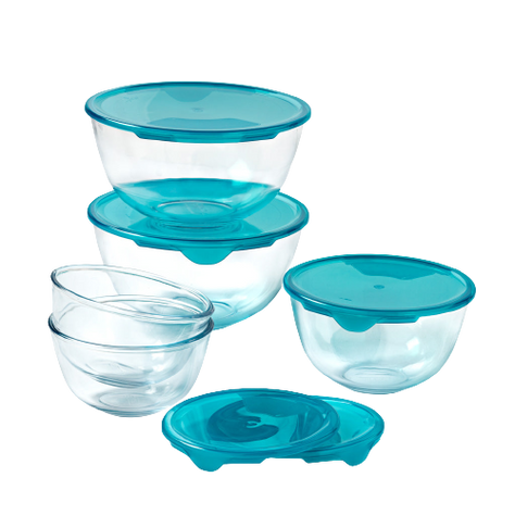 Set of 5 bowls with lid