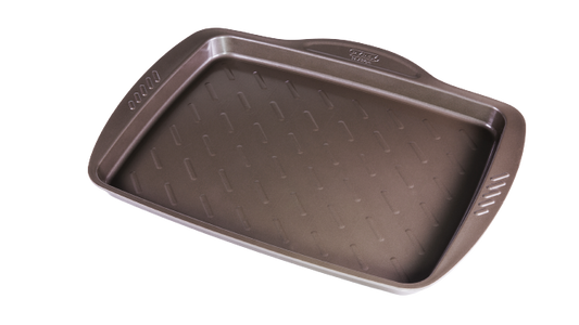 Metal baking tray with easy grip 35x27 cm - asimetriA