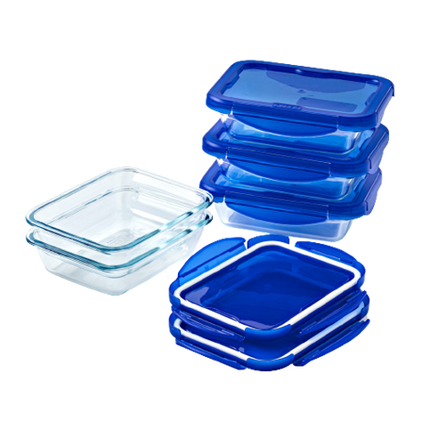Cook&Go - Set of 5 Lunch Boxes with waterproof & airtight lid